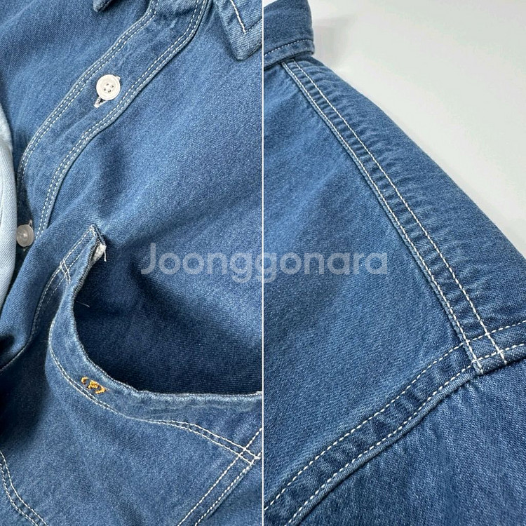 폴로 데님 반팔 셔츠--7