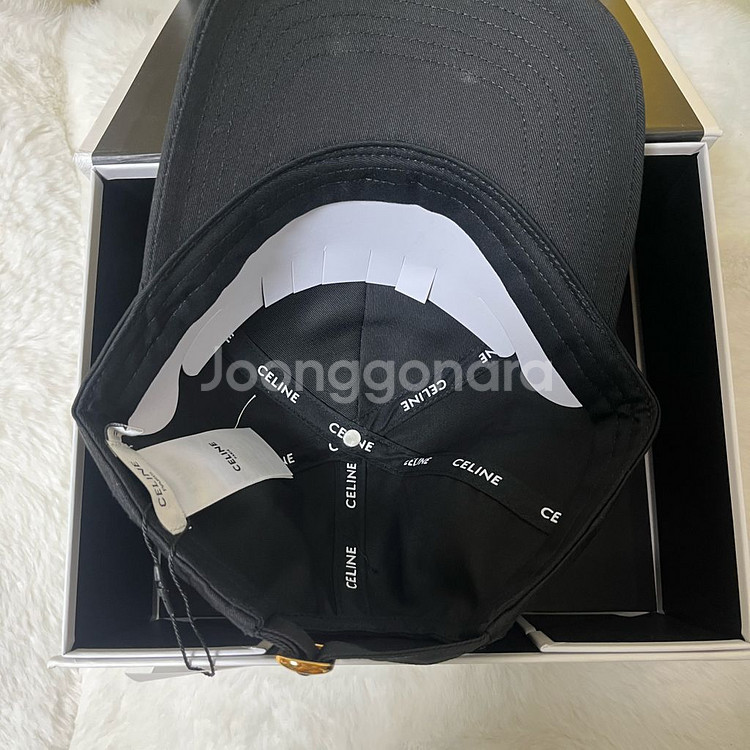 셀린느 모자 트리옹프 패치 베이스볼 캡블랙--3