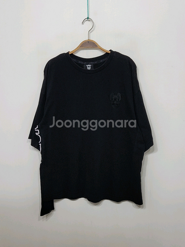 (XL) 라이프워크 반팔티 블랙 라운드 면티셔츠--0