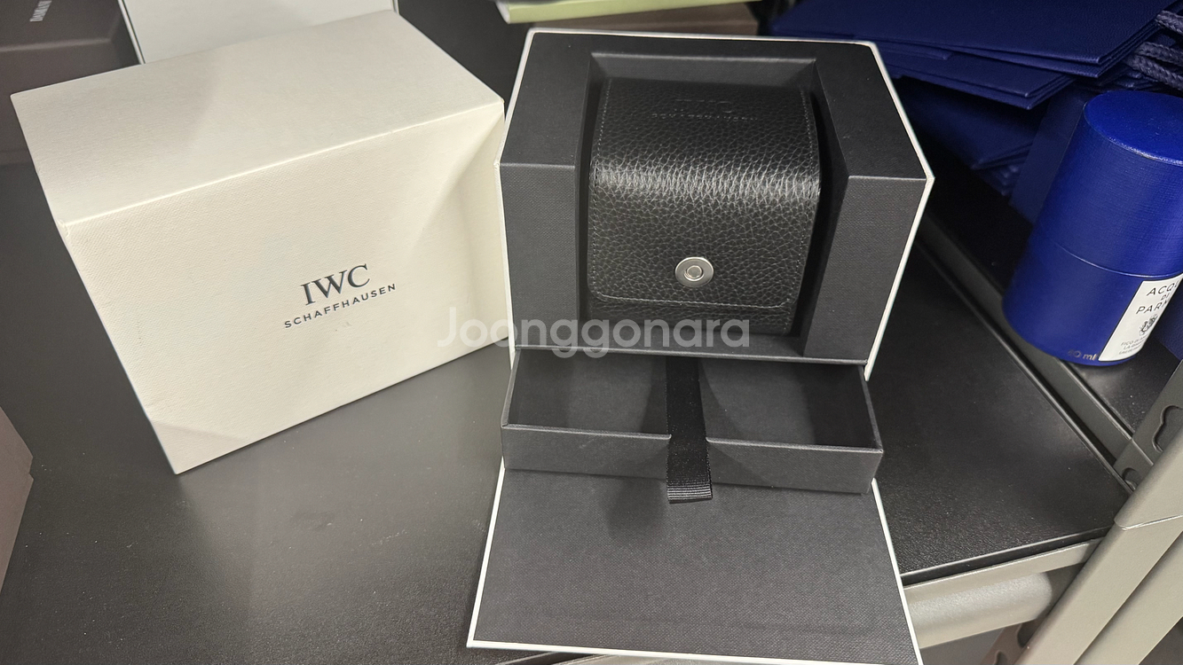 iwc 시계 블랙 가죽 케이스 무배--0