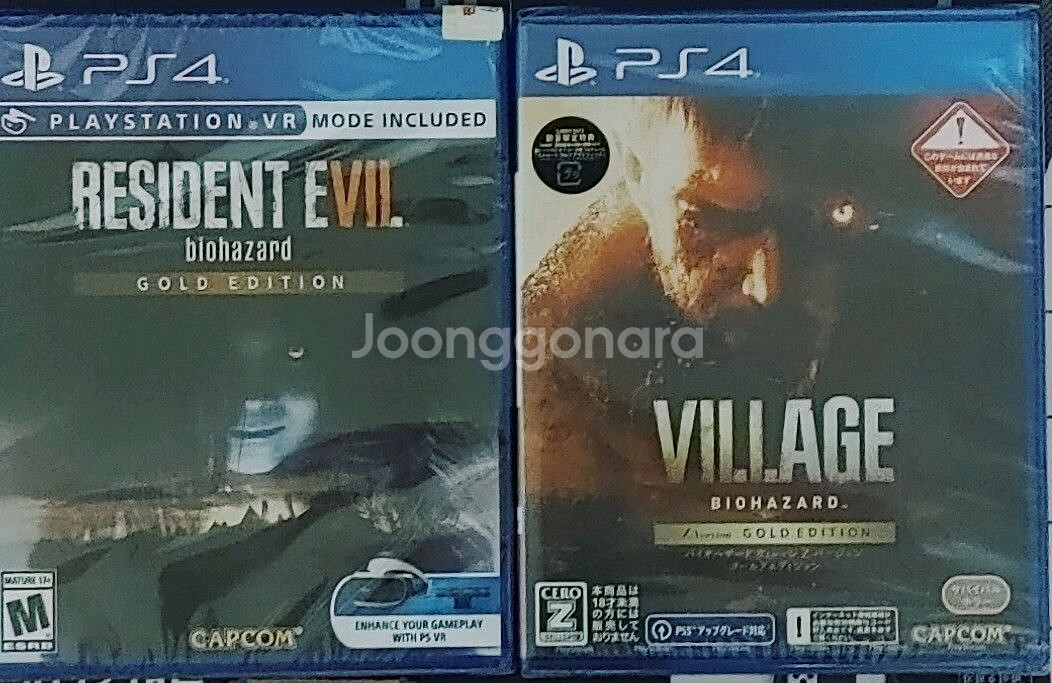 (미개봉/택포)PS4바이오하자드7+빌리지 골드팝니다!!--0
