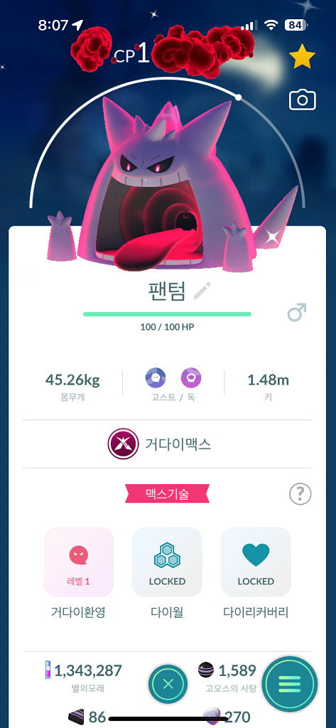 포켓몬고 거다이맥스 이로치 팬텀 판매--0