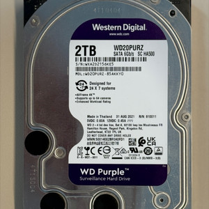 WD 2TB HDD 3.5 제조 2021. 포맷완료