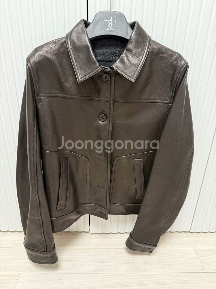 느와르라르메스 버튼레더자켓 66사이즈--1