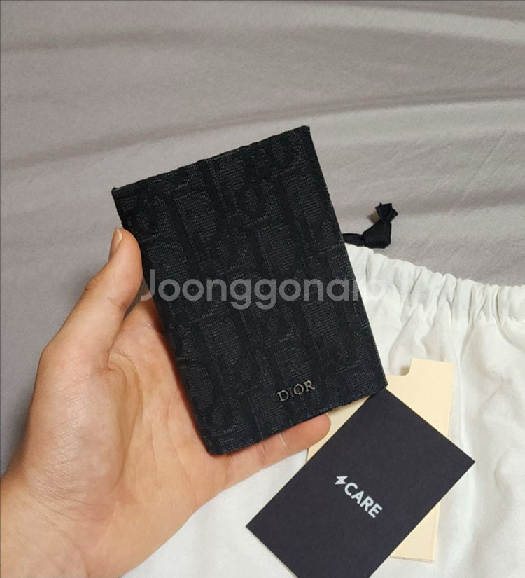 디올 오블리크 오거나이저 카드지갑 블랙--0