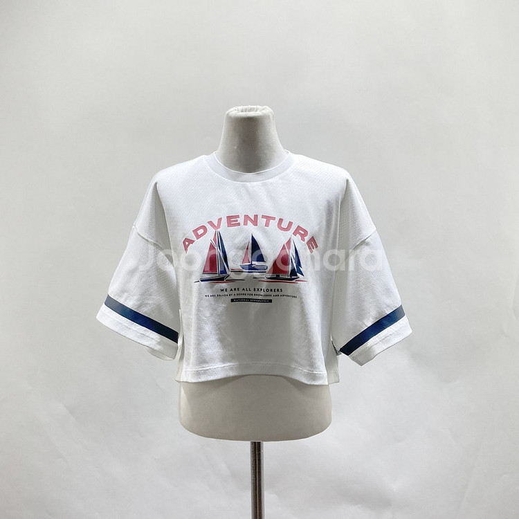 내셔널지오그래픽 25ss 메쉬 크롭 여성반팔 XS--0