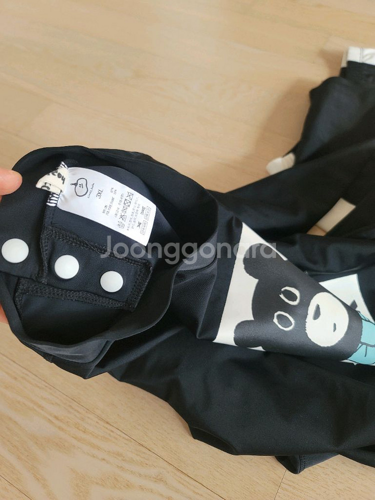 리미떼두두 3xl 블랙베어 래쉬가드 긴바지 모자--1