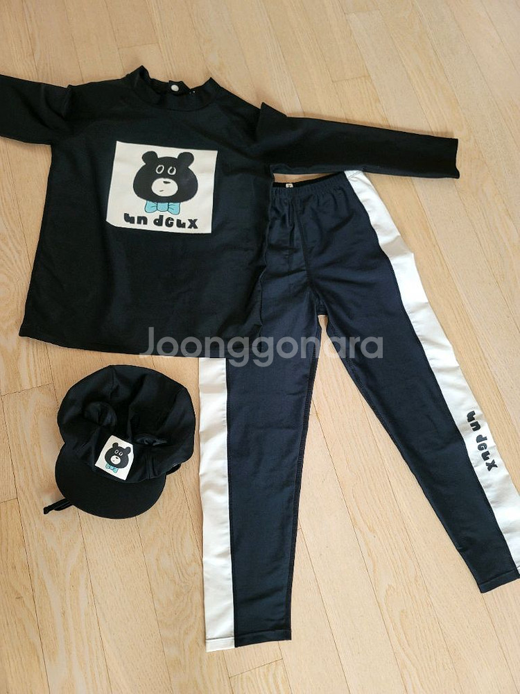 리미떼두두 3xl 블랙베어 래쉬가드 긴바지 모자--0