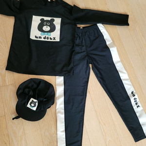 리미떼두두 3xl 블랙베어 래쉬가드 긴바지 모자