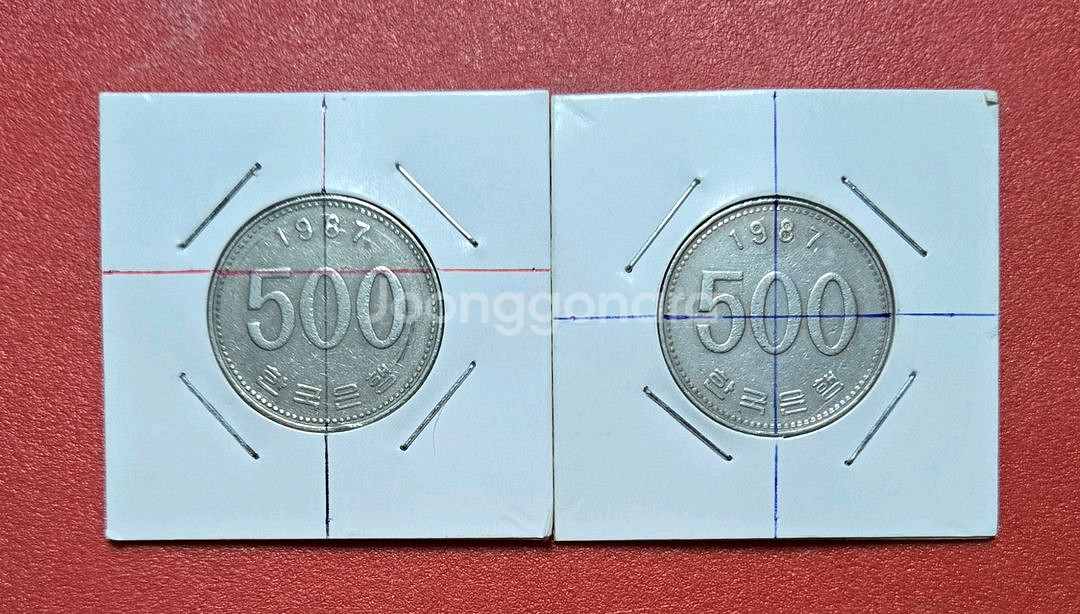 500주 87년도 회전에러 전국최고 옛날동전 500원1--1
