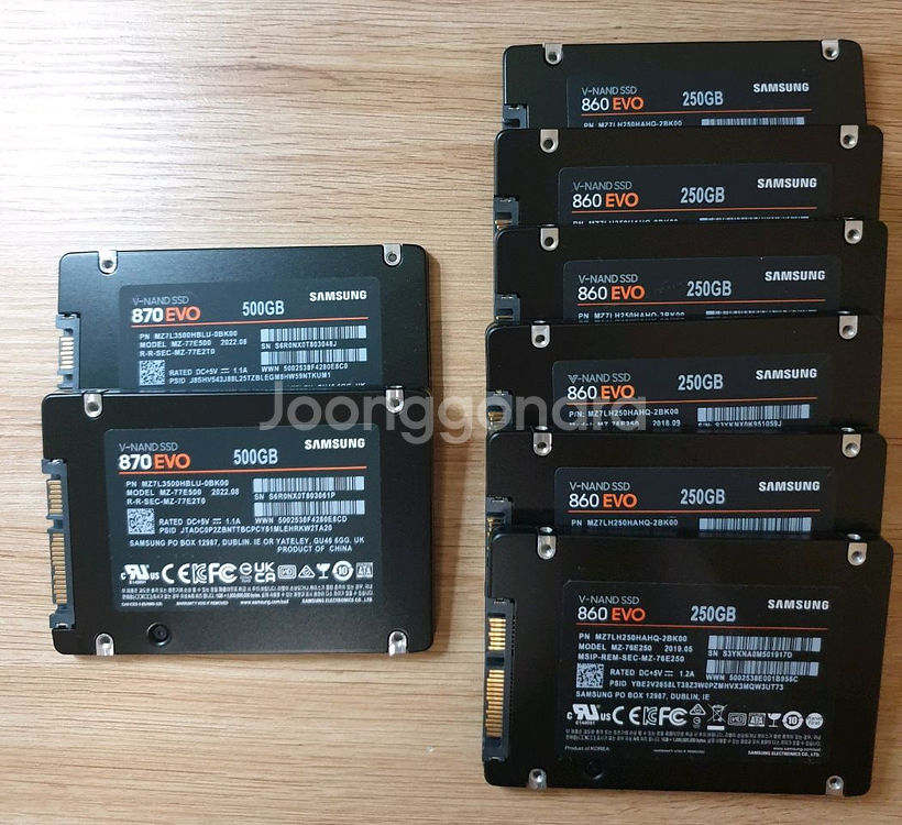 삼성 SSD 860 250 500GB 외/원10,문서--0