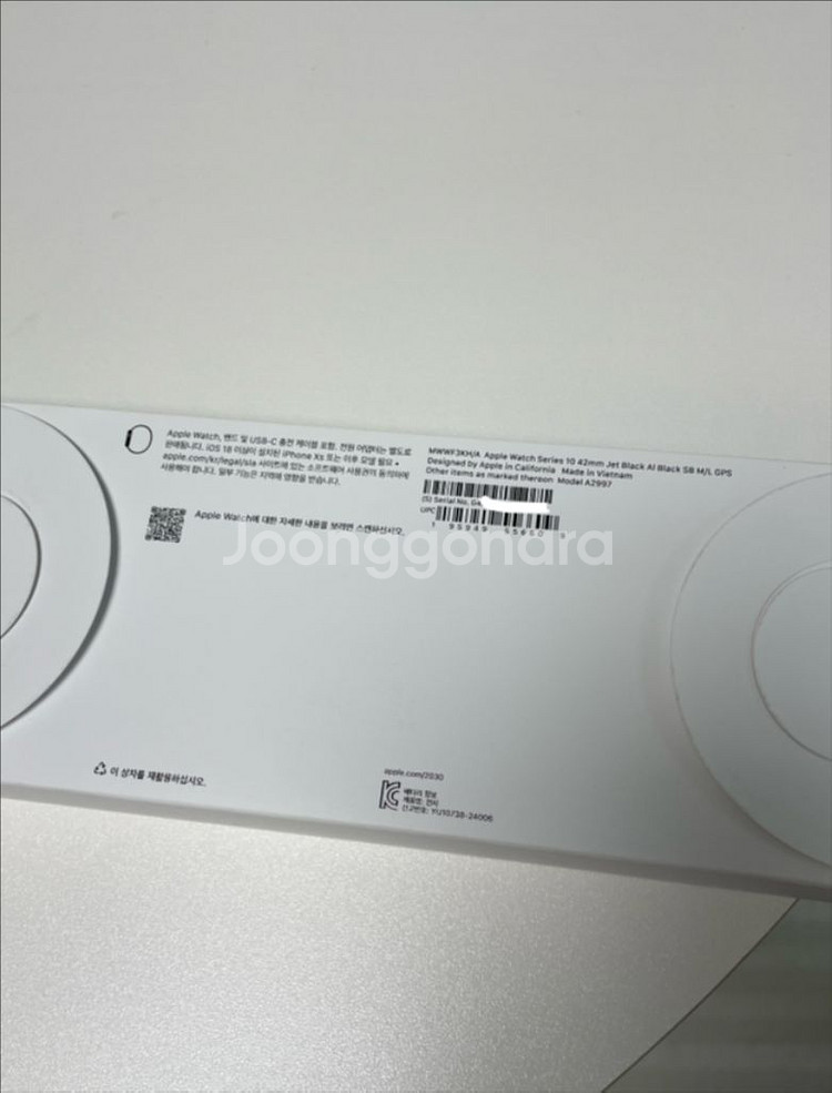 애플워치10 42mm 제트블랙 새상품--1