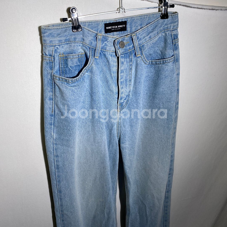 S)블랙업 여성 연청 데님 청바지--0