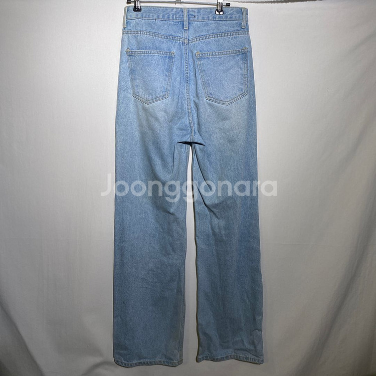S)블랙업 여성 연청 데님 청바지--5