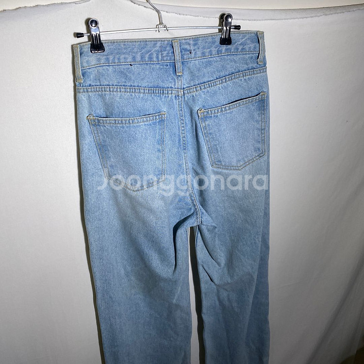 S)블랙업 여성 연청 데님 청바지--4