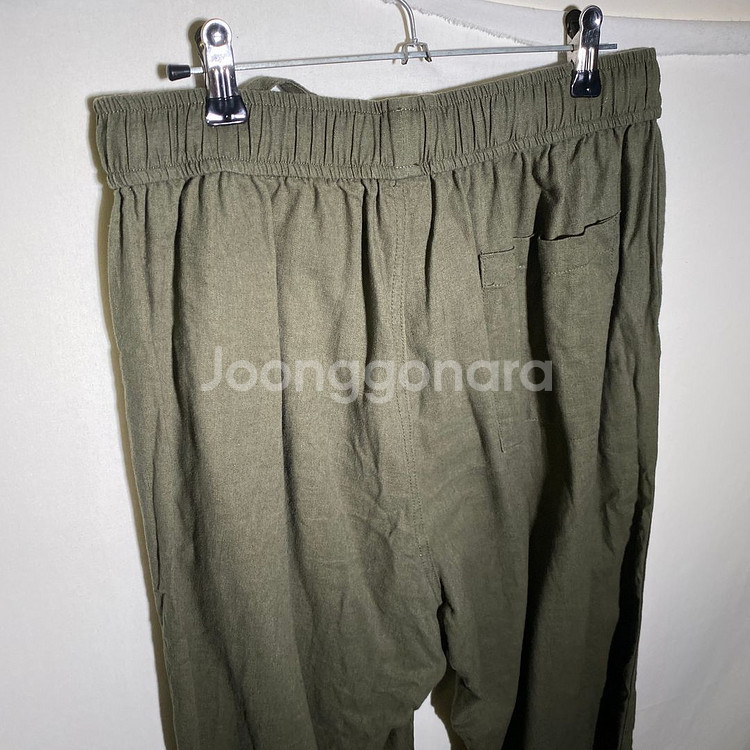 M-L)언아웃핏 허리밴딩 린넨 팬츠--3