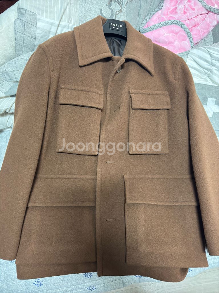 [46] 솔리드옴므 브라운 울 포켓 자켓--0
