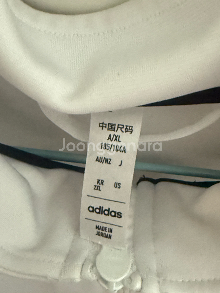 아디다스 화이트 블랙삼선 져지 2xl--2