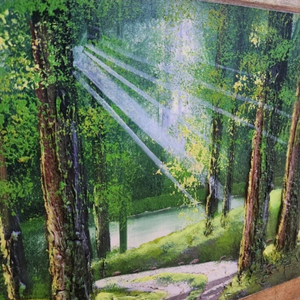 치유의 숲길 유화 그림 액자