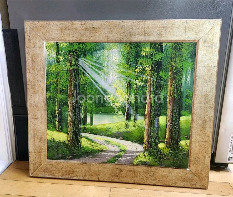 치유의 숲길 유화 그림 액자--2