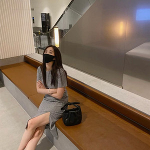 프로스트제이 킹엄체크 원피스