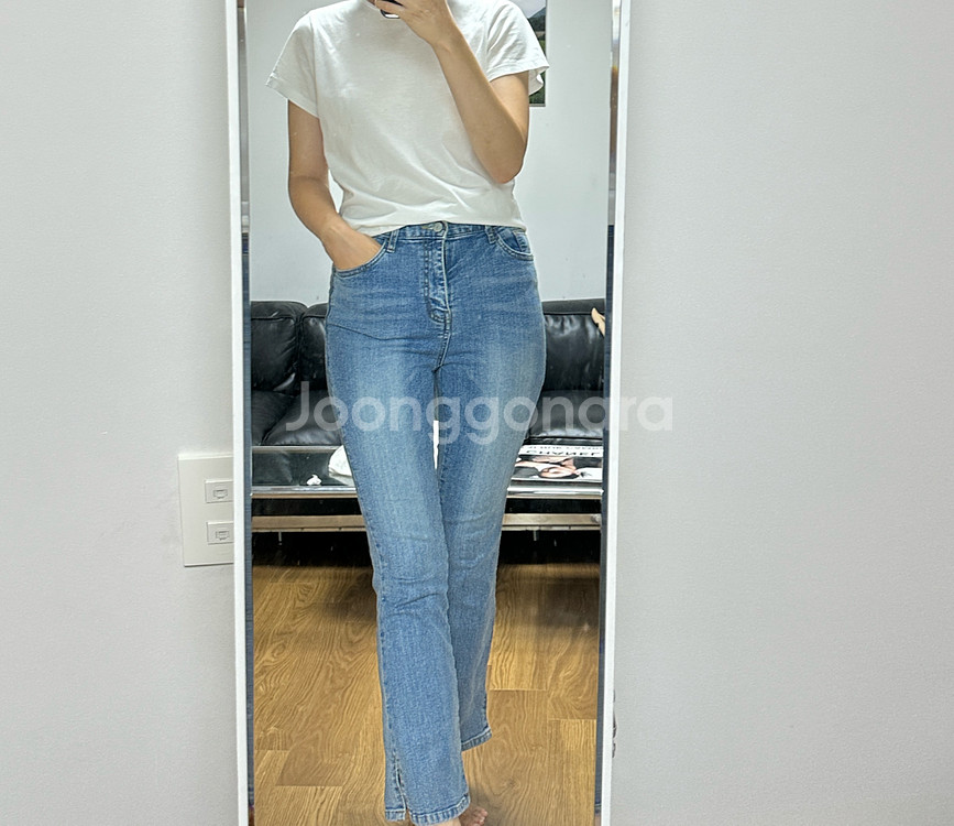 청바지 부츠컷 데님 m사이즈--0