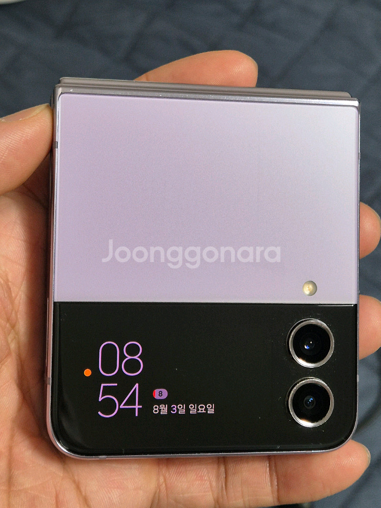 갤럭시 Z Flip4 퍼플 256GB (힌지부분 멍)--0