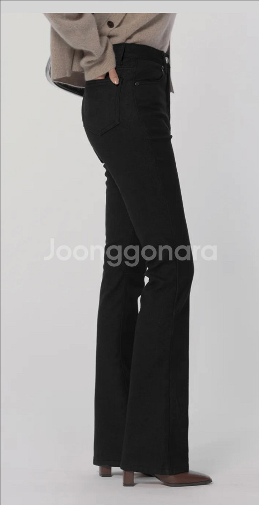 하와 기모 롱부츠컷 논페이드 블랙(흑생지) 숏 S--5