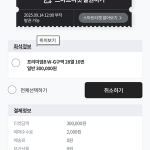 아이콘매치 티켓 프리미엄 구역
