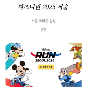 구매)디즈니런 2025 서울 마라톤 구매원해요