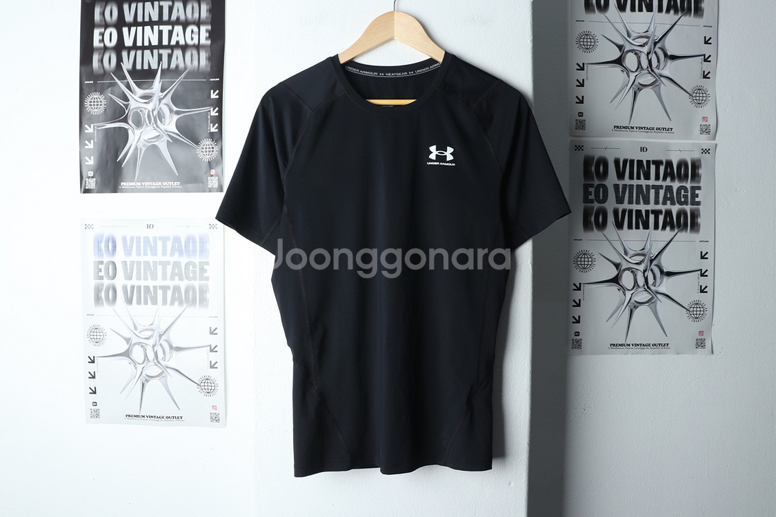 (2XL) 언더아머 반팔 티셔츠 빅사이즈 기능성 블랙--1