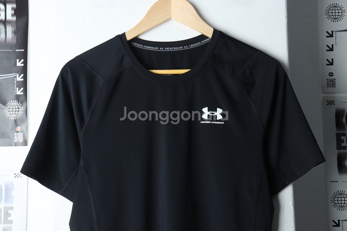 (2XL) 언더아머 반팔 티셔츠 빅사이즈 기능성 블랙--2