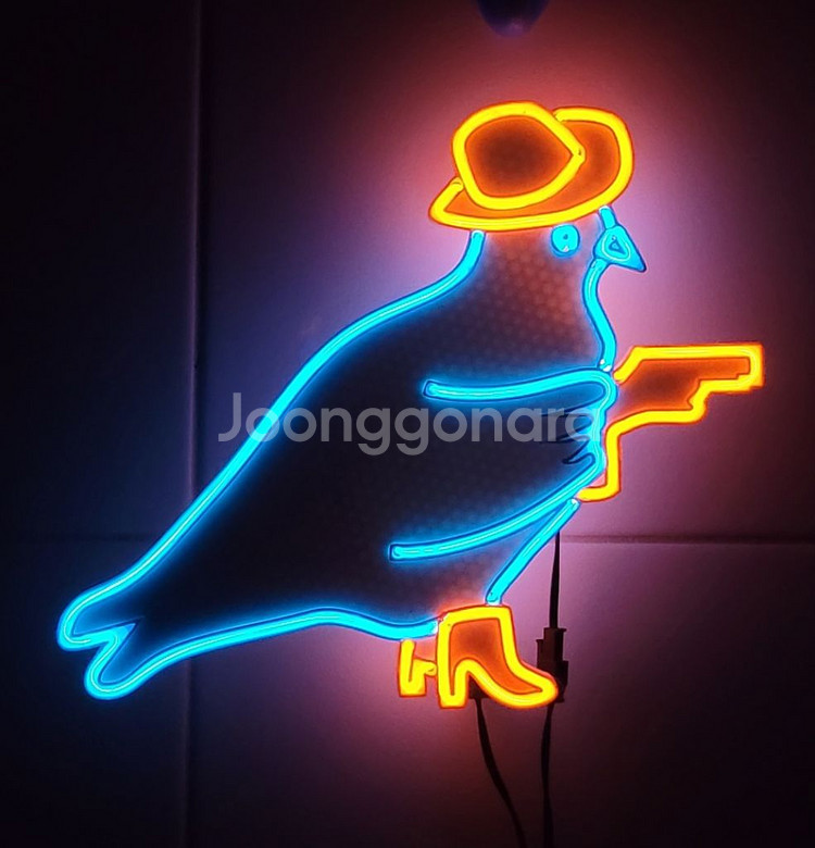 네온사인 비둘기 카우보이 led 조명--0