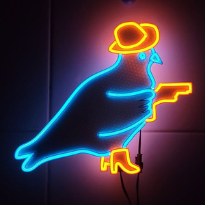 네온사인 비둘기 카우보이 led 조명