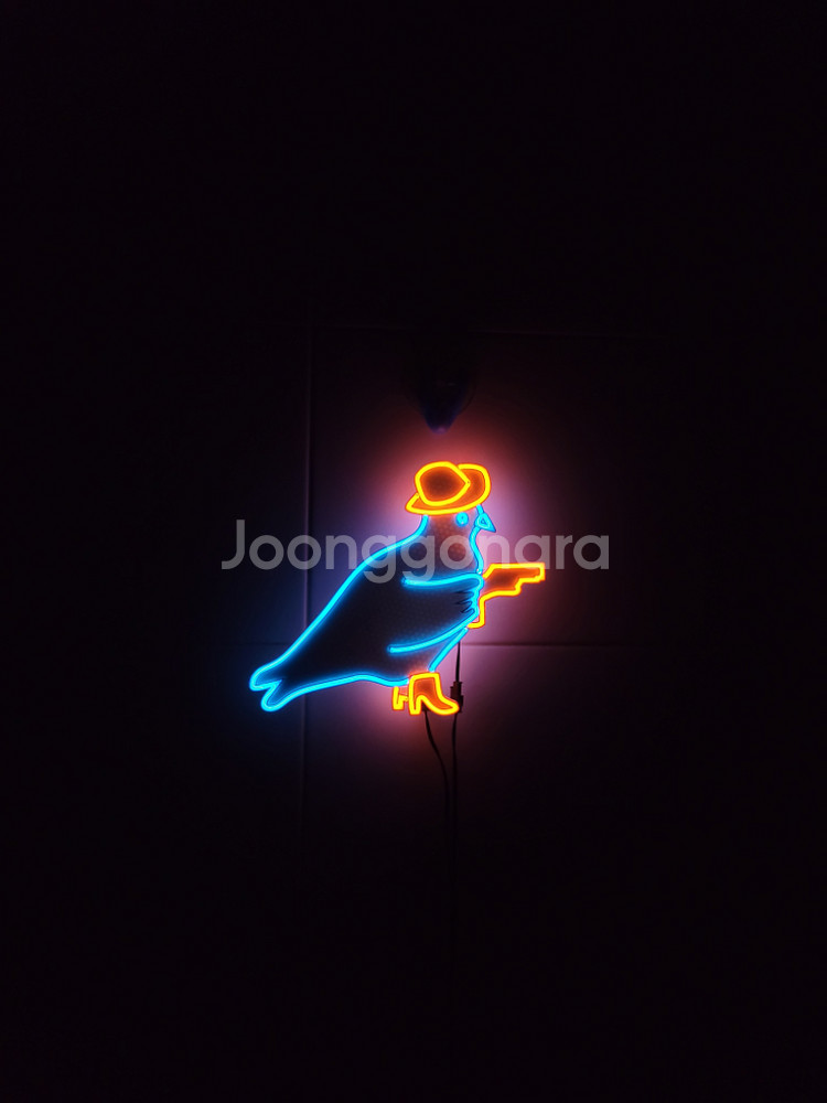 네온사인 비둘기 카우보이 led 조명--2