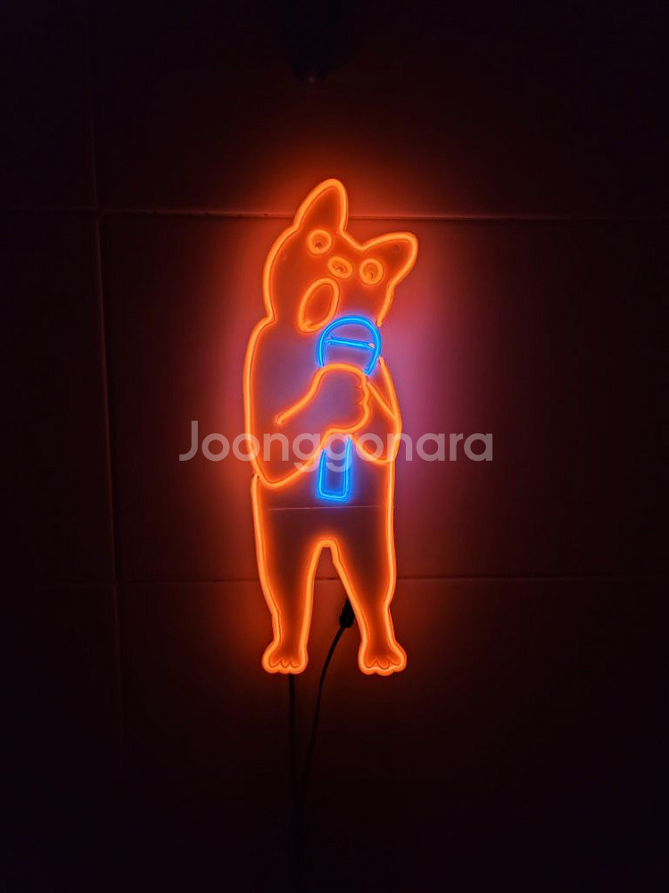네온사인 led 고양이 노래 조명--1