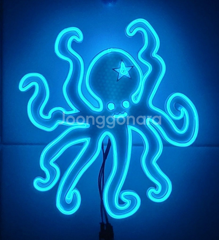 네온사인 문어 옥토퍼스 led 조명--0