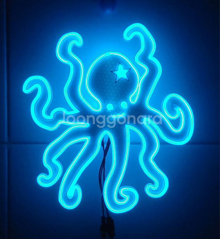 네온사인 문어 옥토퍼스 led 조명--1