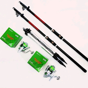 바낙스원투,카고카본낚시대4.3m2대+5000번릴2대+줄