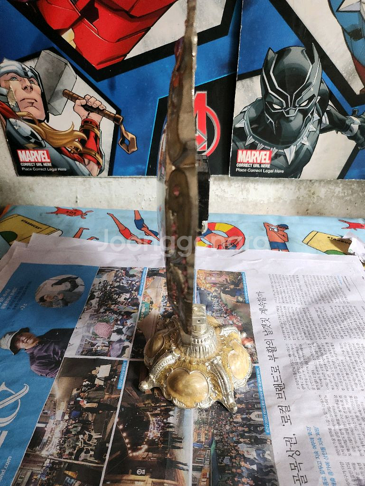 무소음 나비 장미정원 스탠드 주물 시계--5