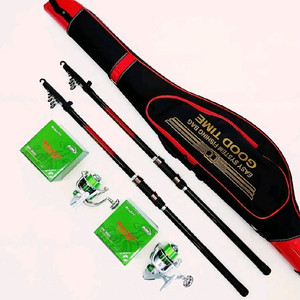 바낙스 원투,카고카본낚시대4.3m2대+5000릴2대+줄