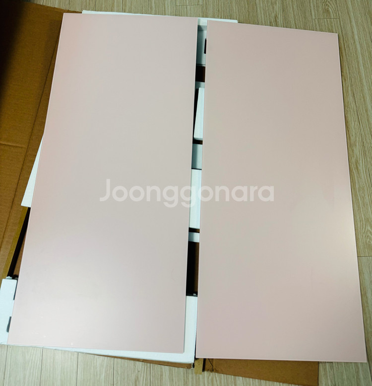 LG 엘지 냉장고 패널 (글라스재질, 핑크) 패널 2개--1