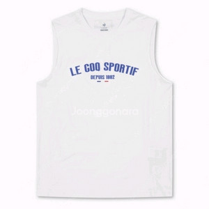 르꼬끄 정품 민소매 래쉬가드 화이트 새제품 팝니다.