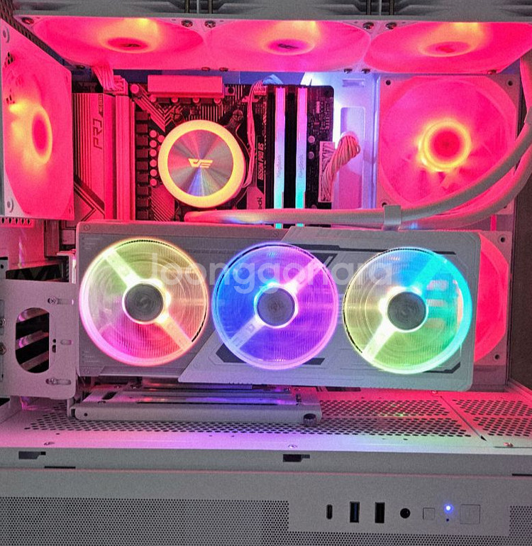 화이트 9070xt 라이저킷 일체--1