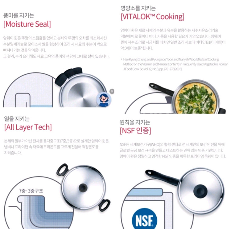 암웨이 퀸세트 , 웍 새제품 명품냄비 !!--2