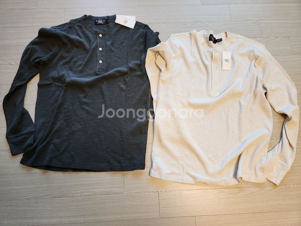 더블알엘 와플 니트 헨리넥 셔츠 XL RRL--0