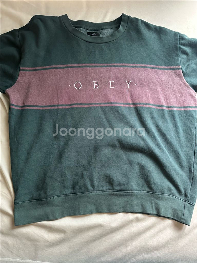 (L) 오베이 스웻 크루넥 카키--1