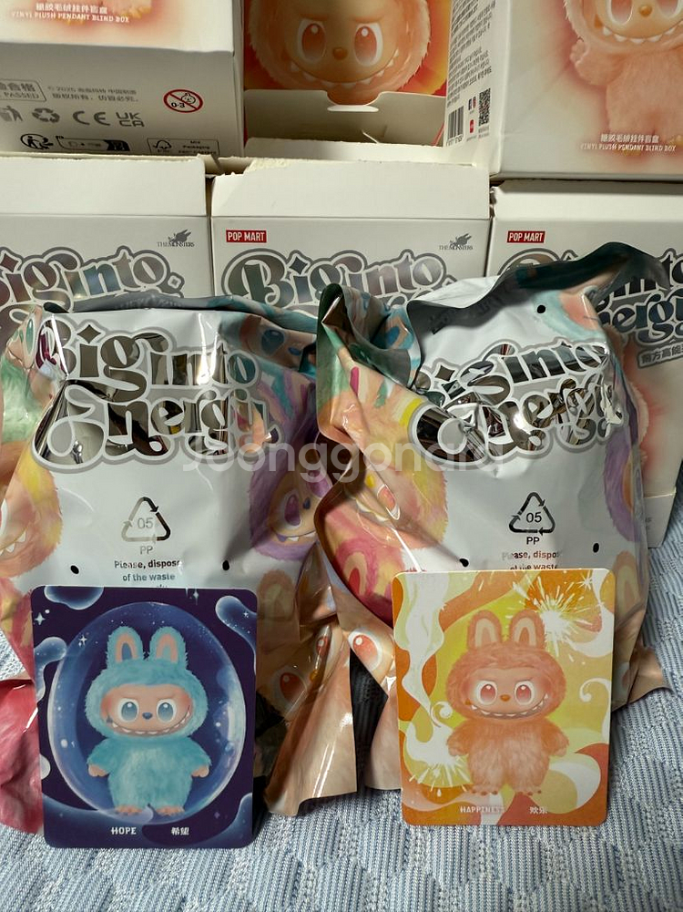 팝마트 라부부 하이라이트 희망(파랑),행복(주황),평온--1
