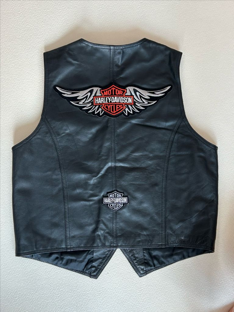 할리데이비슨 가죽조끼 (빈티지) 이미지
