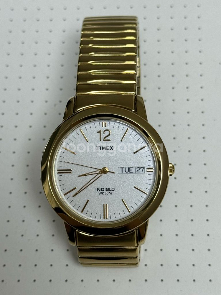 타이맥스(timex) 금장 쿼츠 손목시계--0